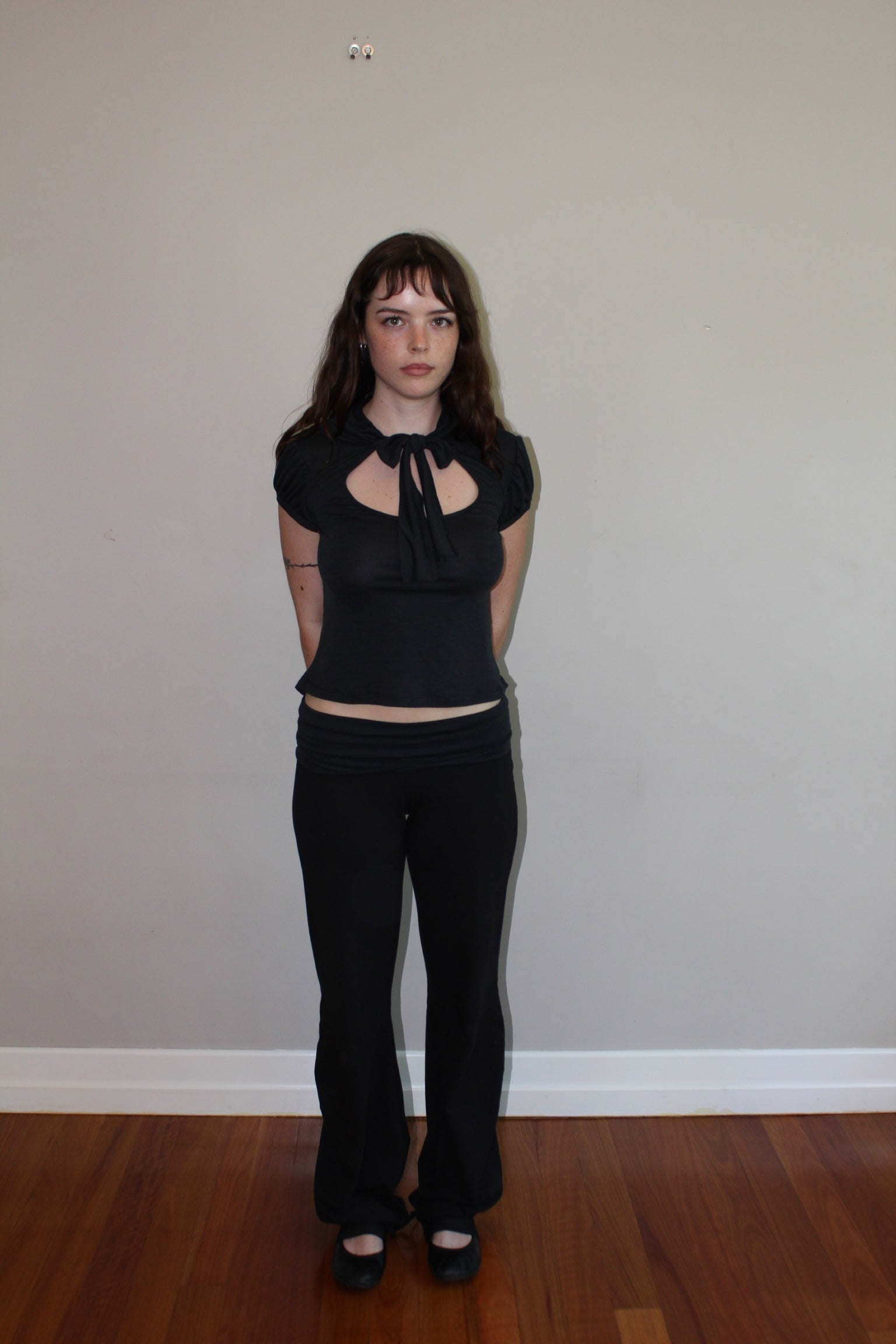 Billie Foldover Pants -Black image 0