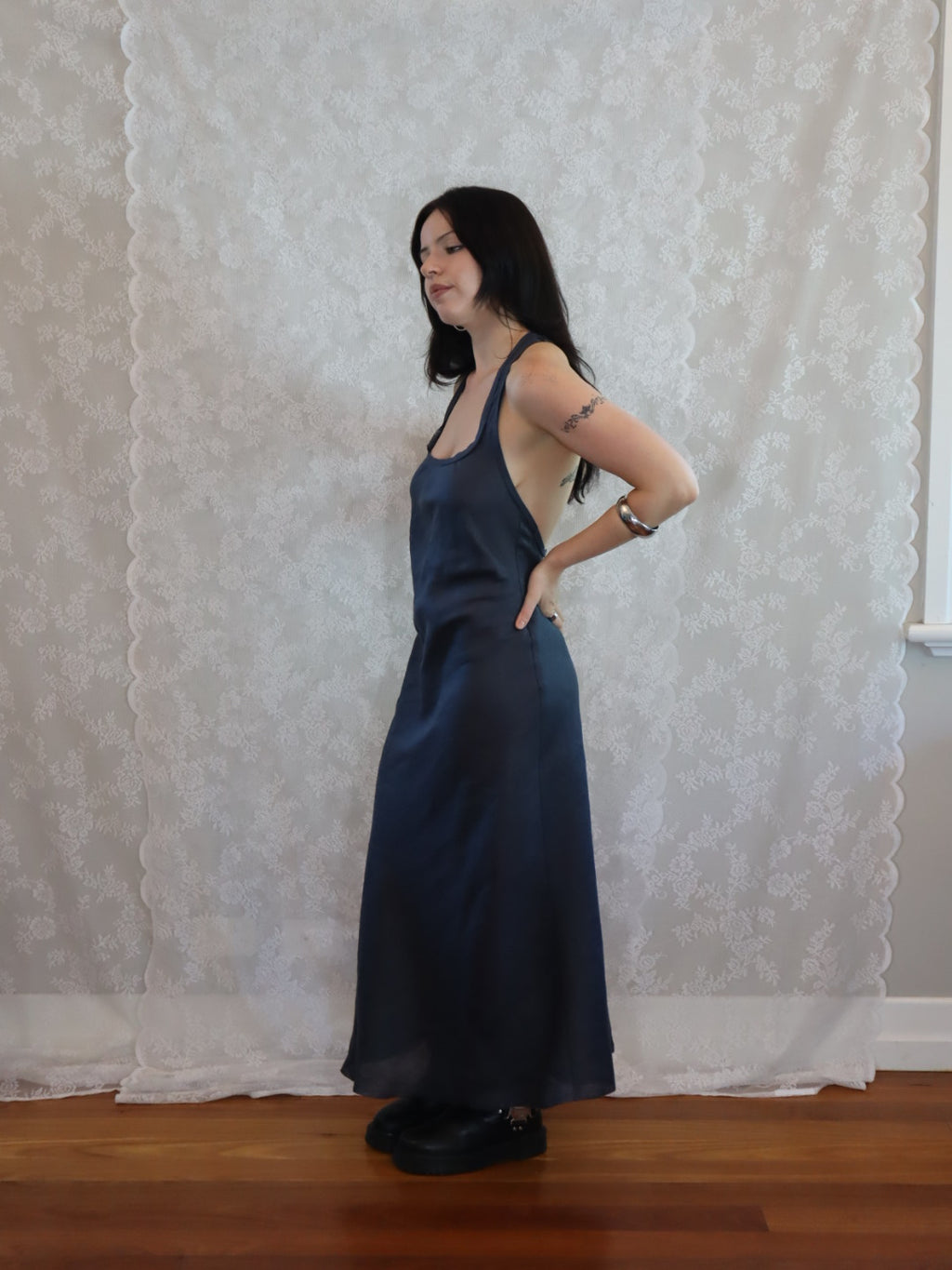 Siren Bias Dress- Indigo