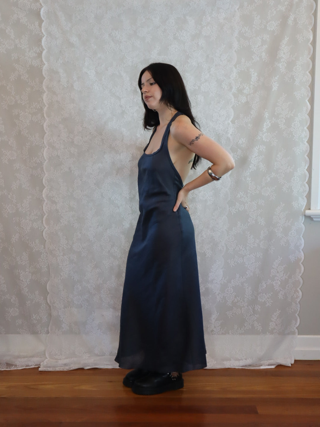 Siren Bias Dress- Indigo