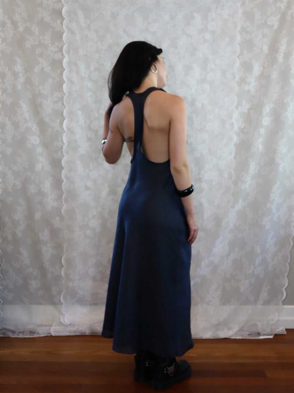 Siren Bias Dress- Indigo