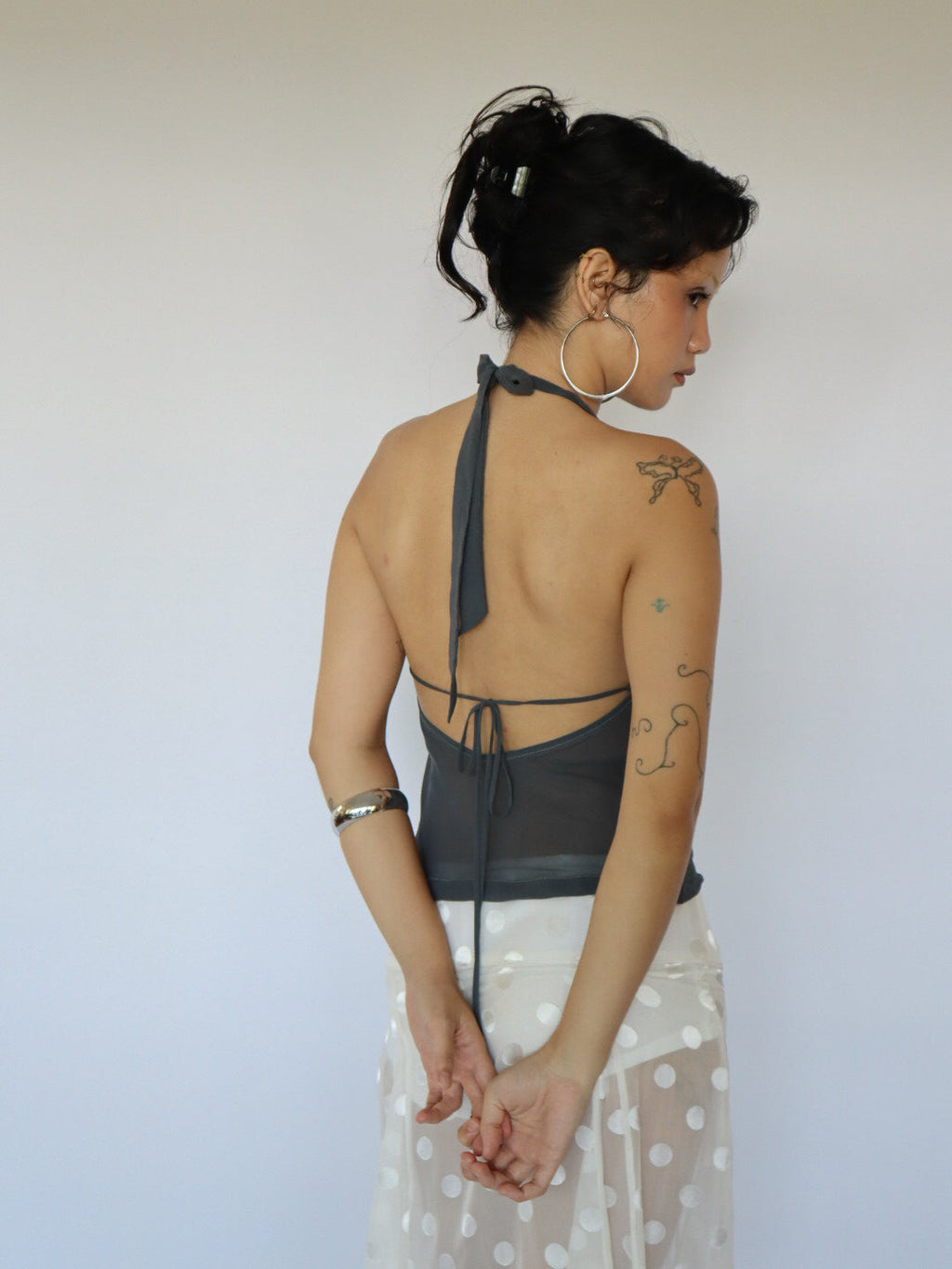 Angie Top- Silk Slate