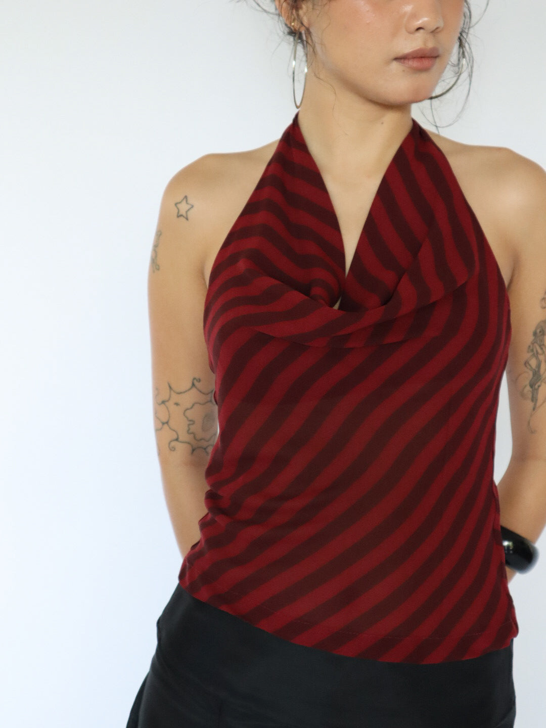 Angie Top- Red Stripe