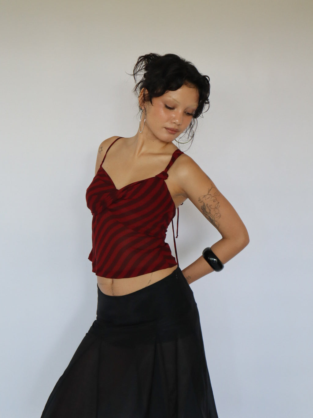 Angie Top- Red Stripe