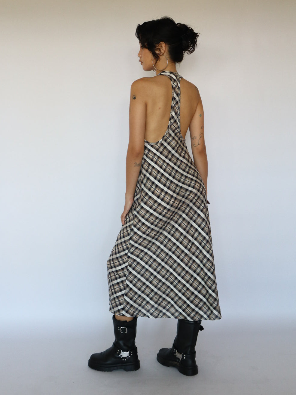 Siren Bias Dress- Plaid