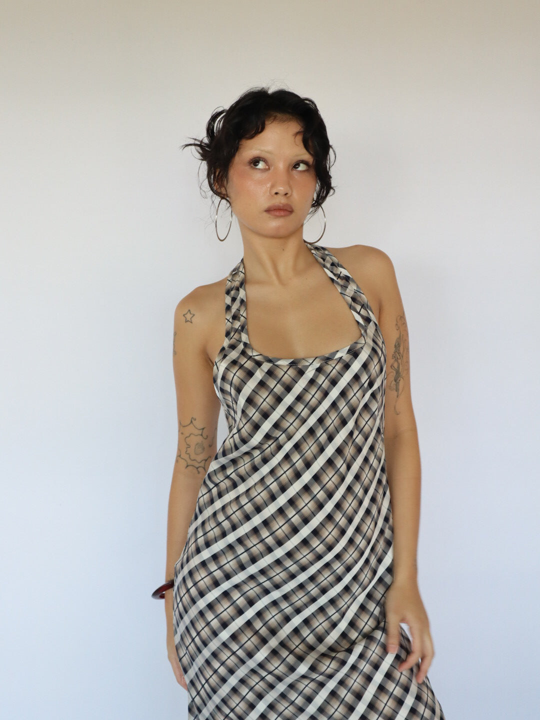 Siren Bias Dress- Plaid