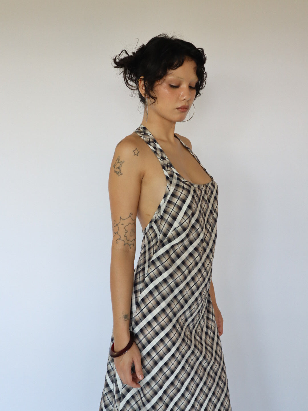 Siren Bias Dress- Plaid