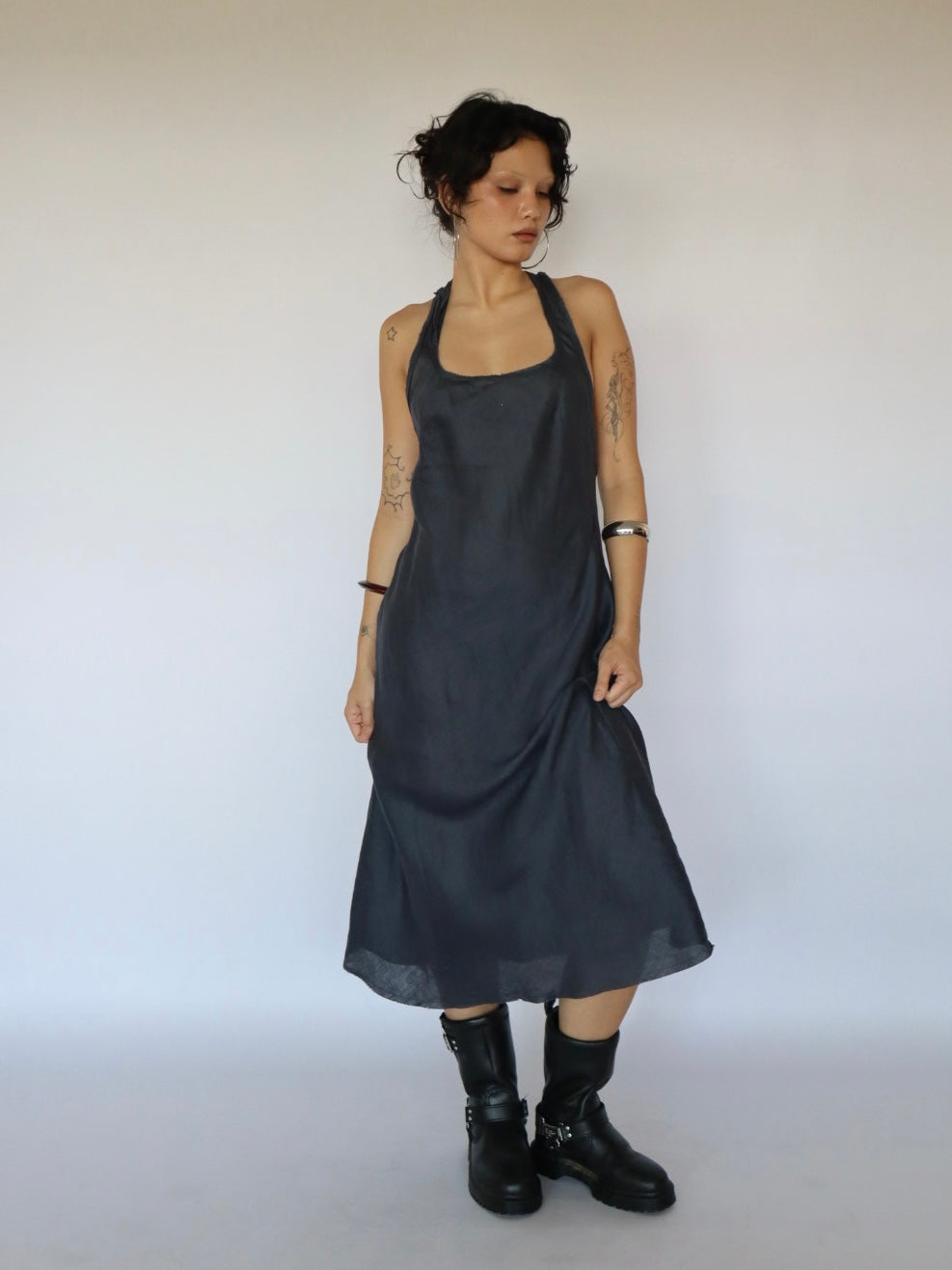 Siren Bias Dress- Indigo