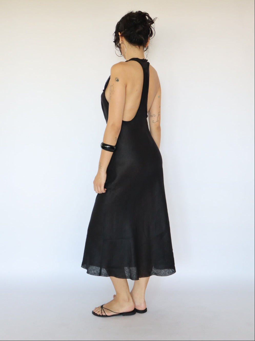 Siren Bias Dress- Black