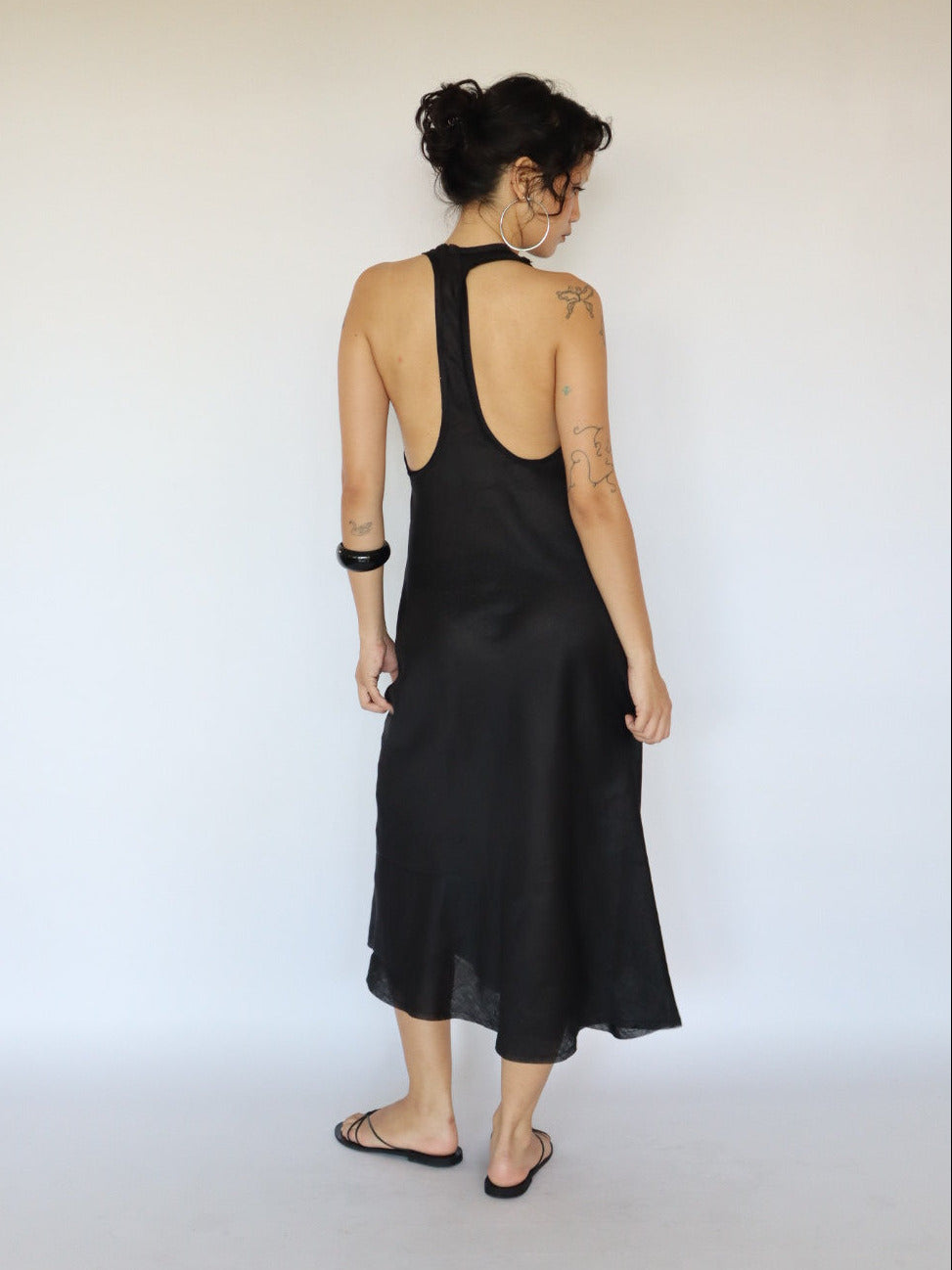 Siren Bias Dress- Black