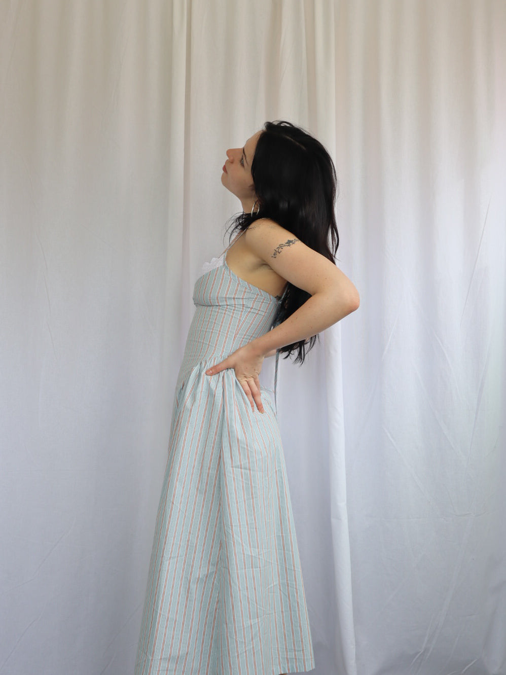 Bodine Dress- Blue Stripe