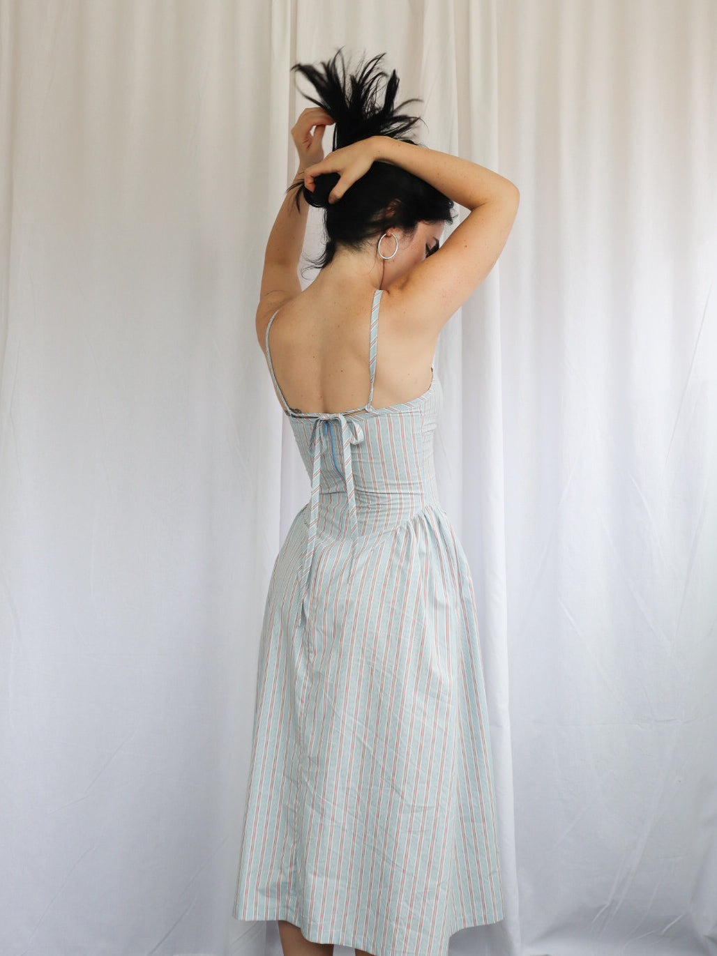Bodine Dress- Blue Stripe