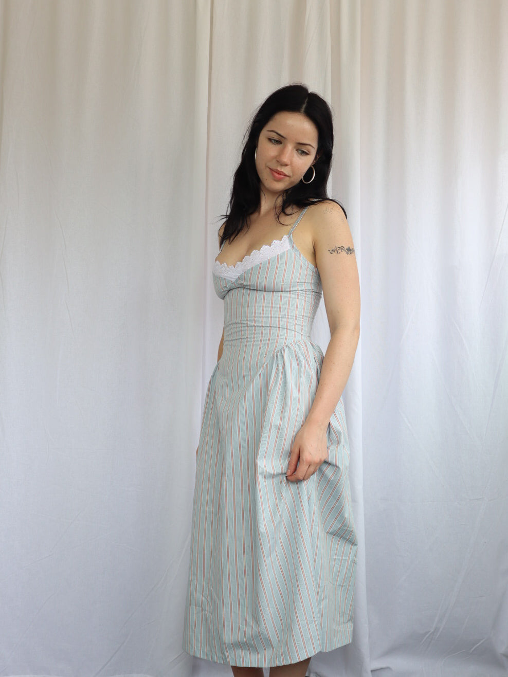 Bodine Dress- Blue Stripe