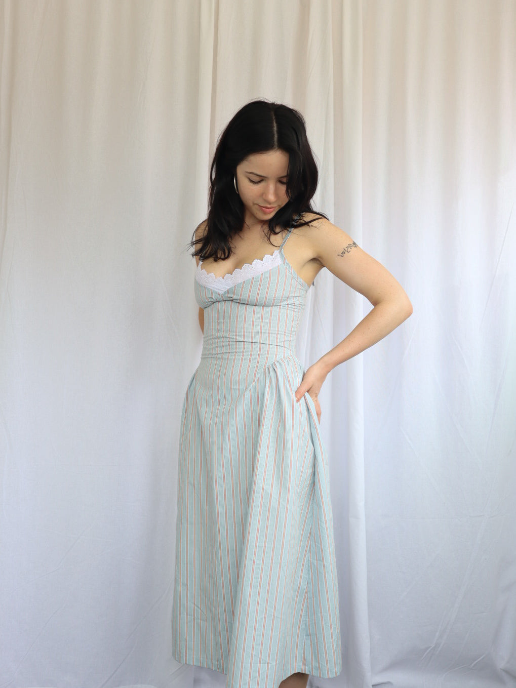 Bodine Dress- Blue Stripe