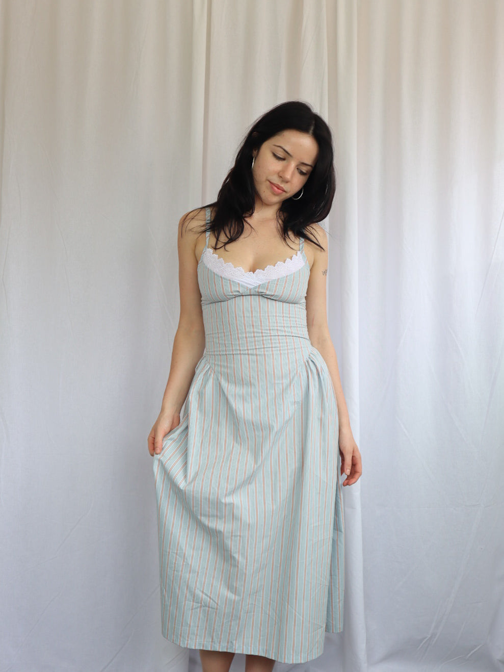 Bodine Dress- Blue Stripe