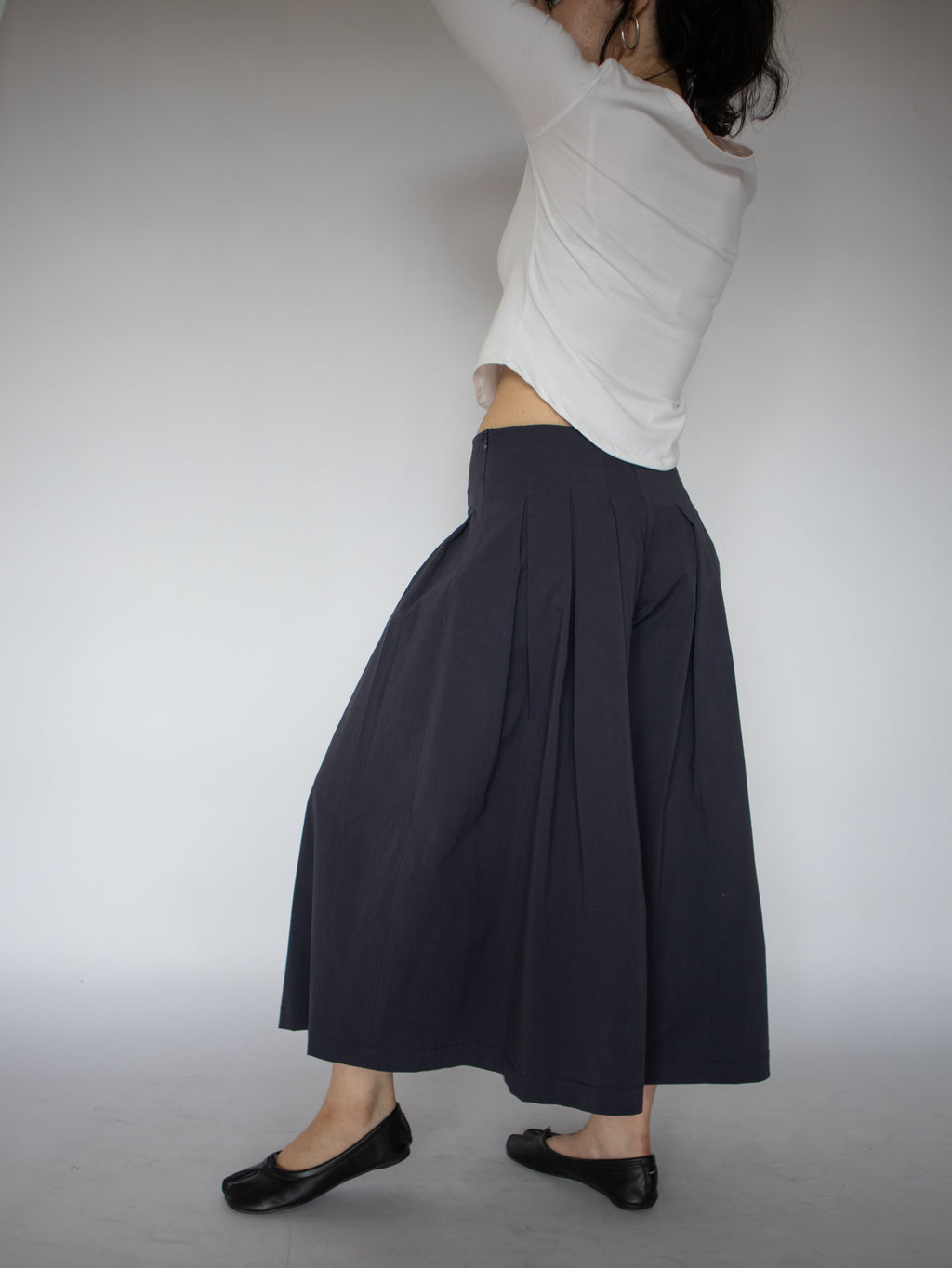 Jules Pleat Pants- Navy