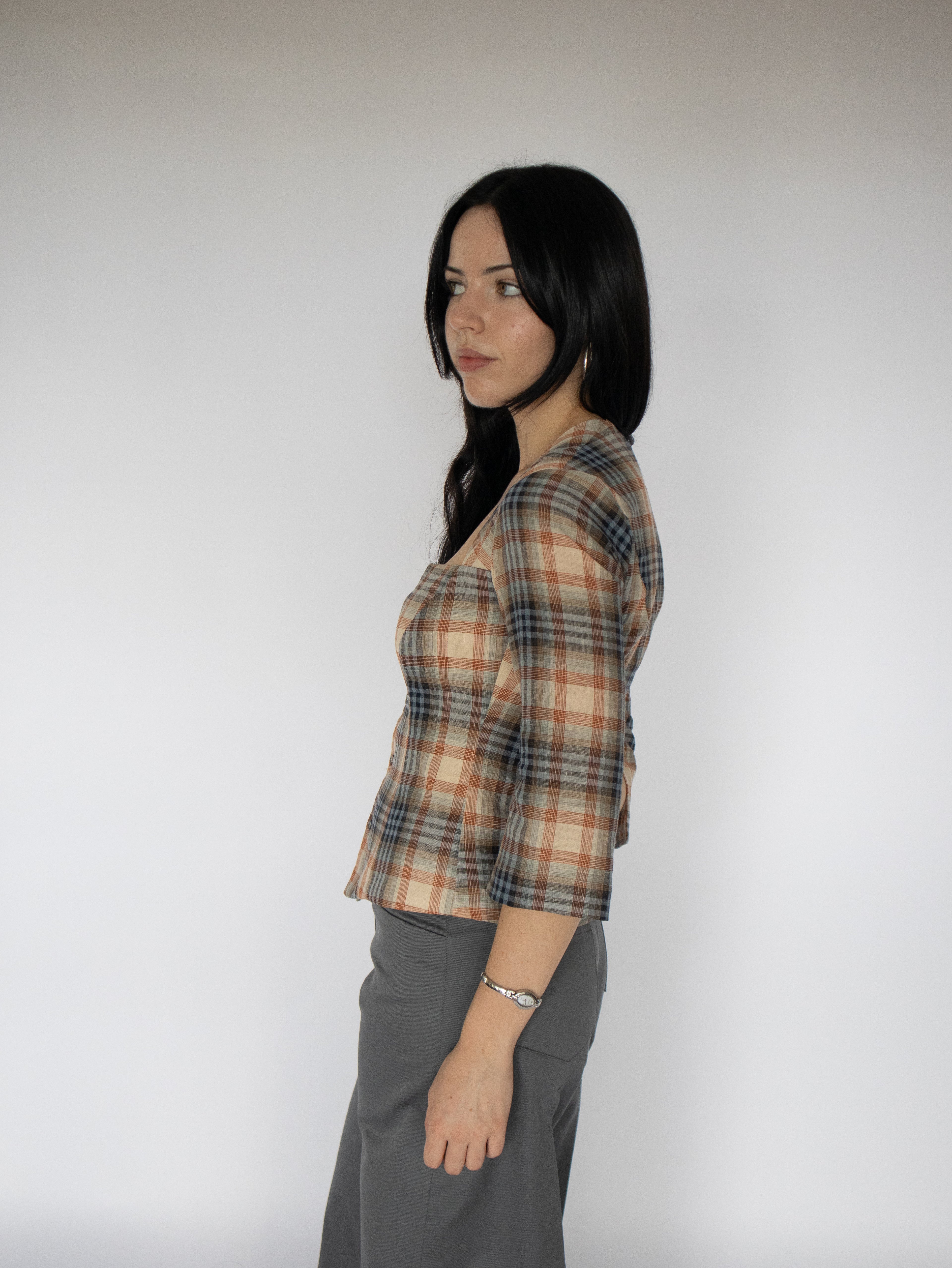 Vienne Top- Plaid