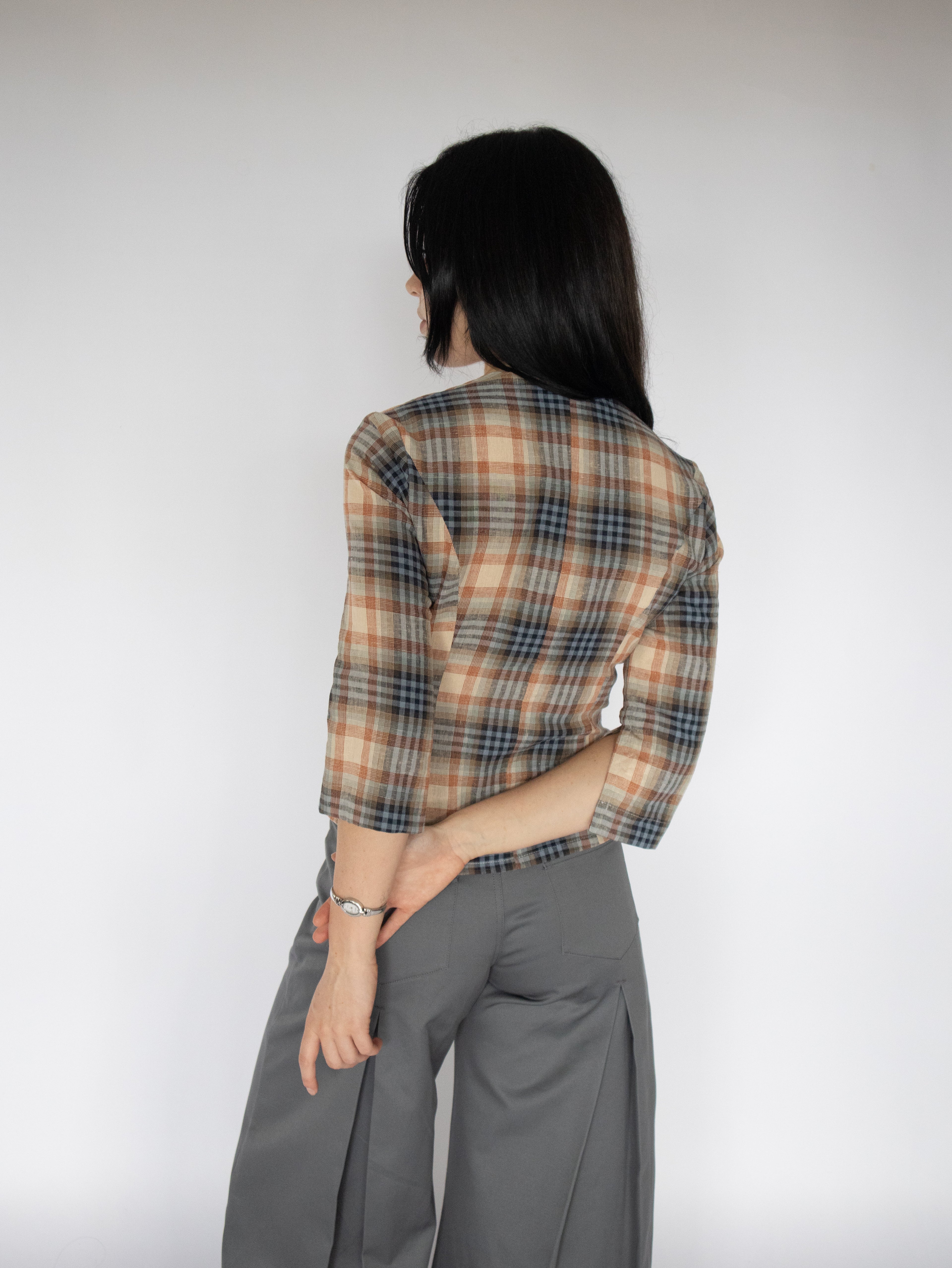 Vienne Top- Plaid