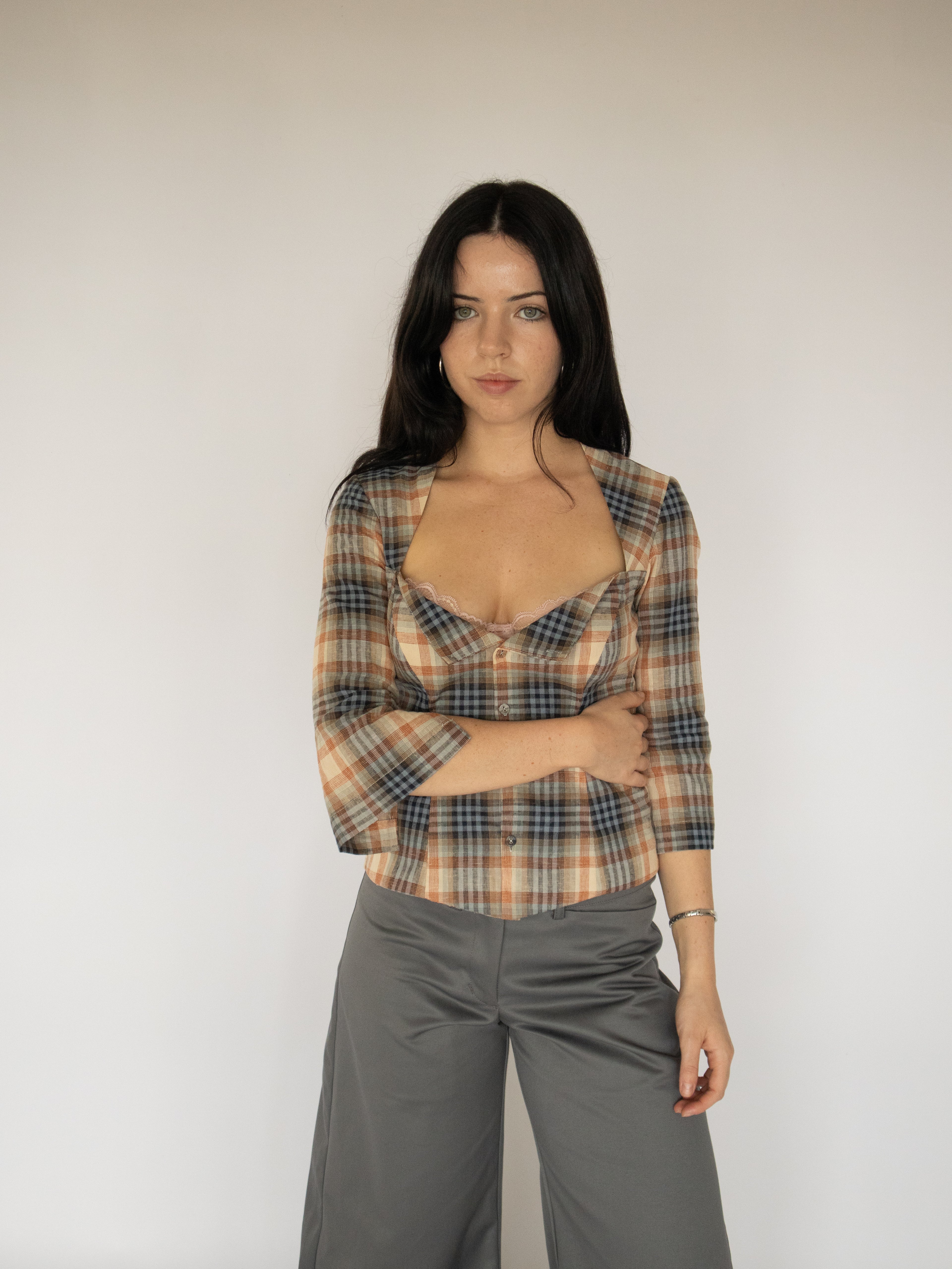 Vienne Top- Plaid
