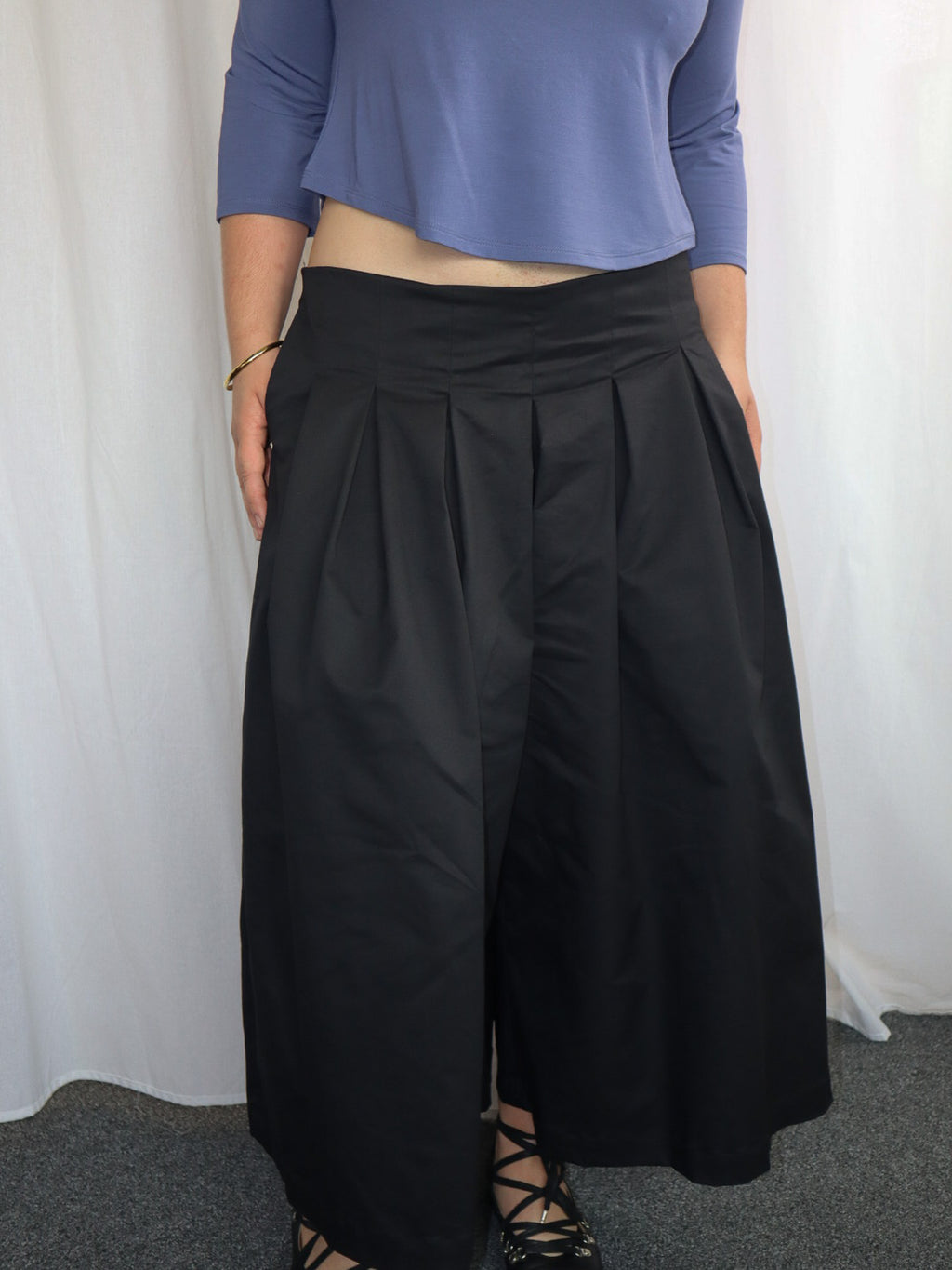 Jules Pleat Pants- Black