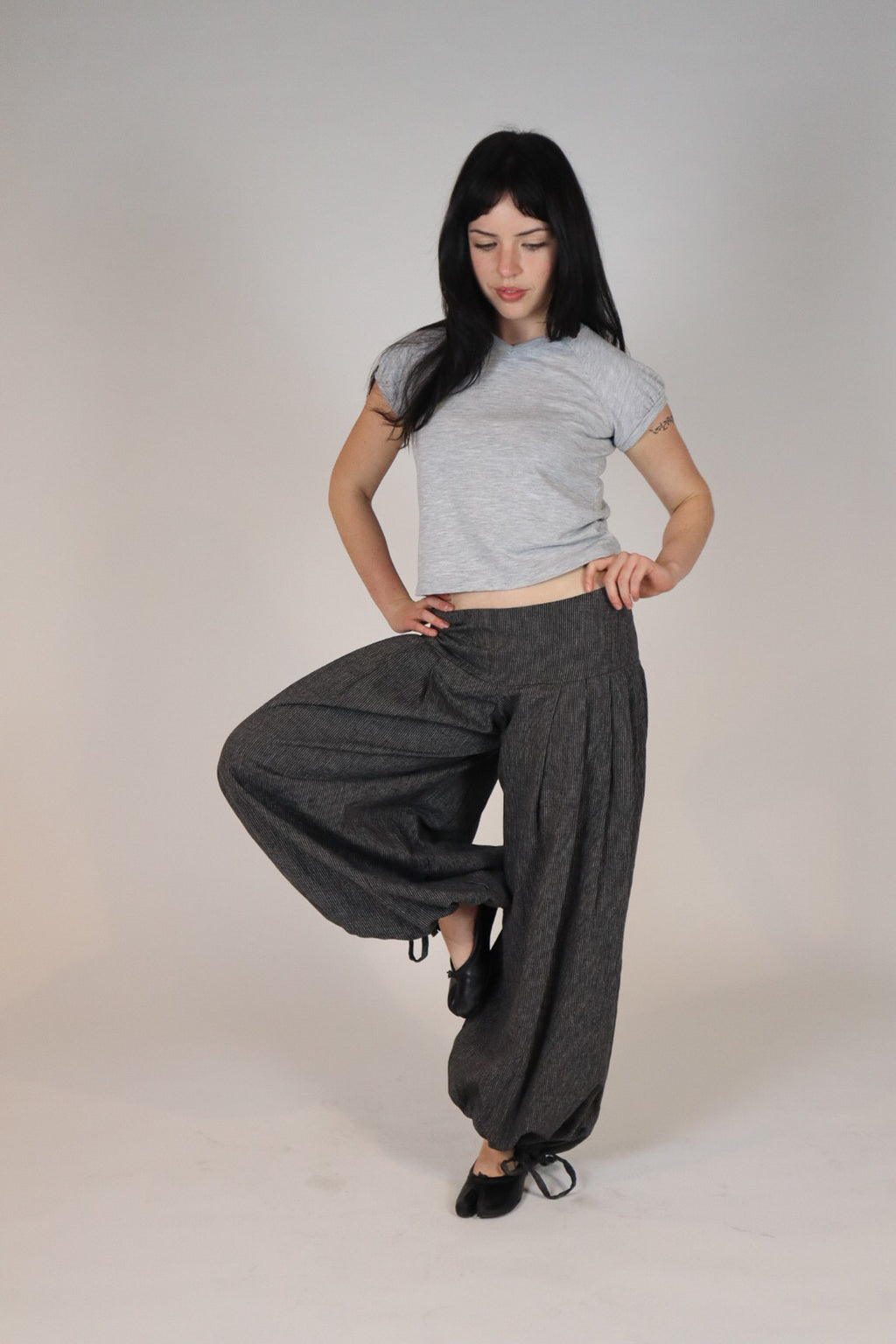 Oli Pants- Black Pinstripe