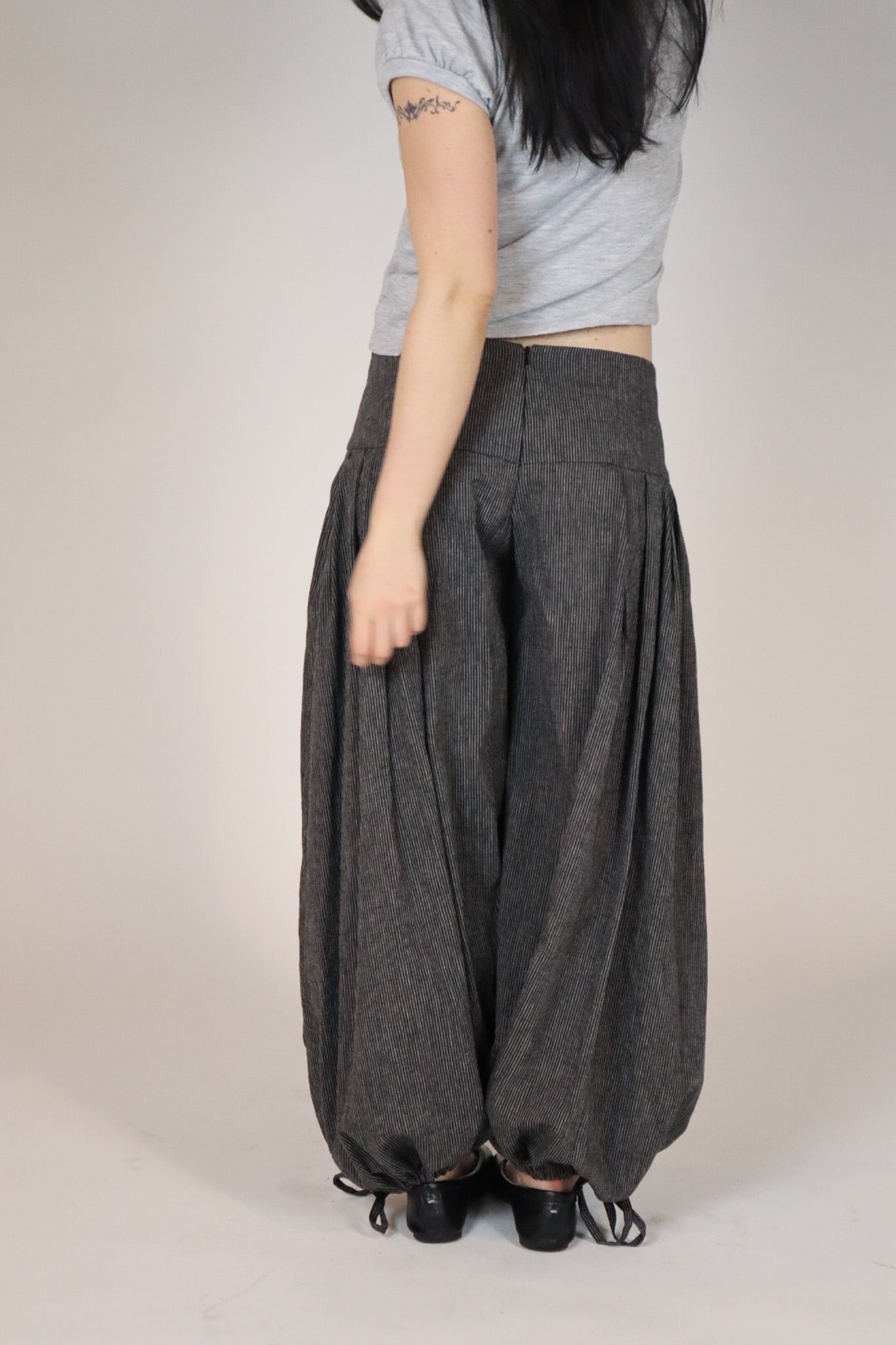 Oli Pants- Black Pinstripe