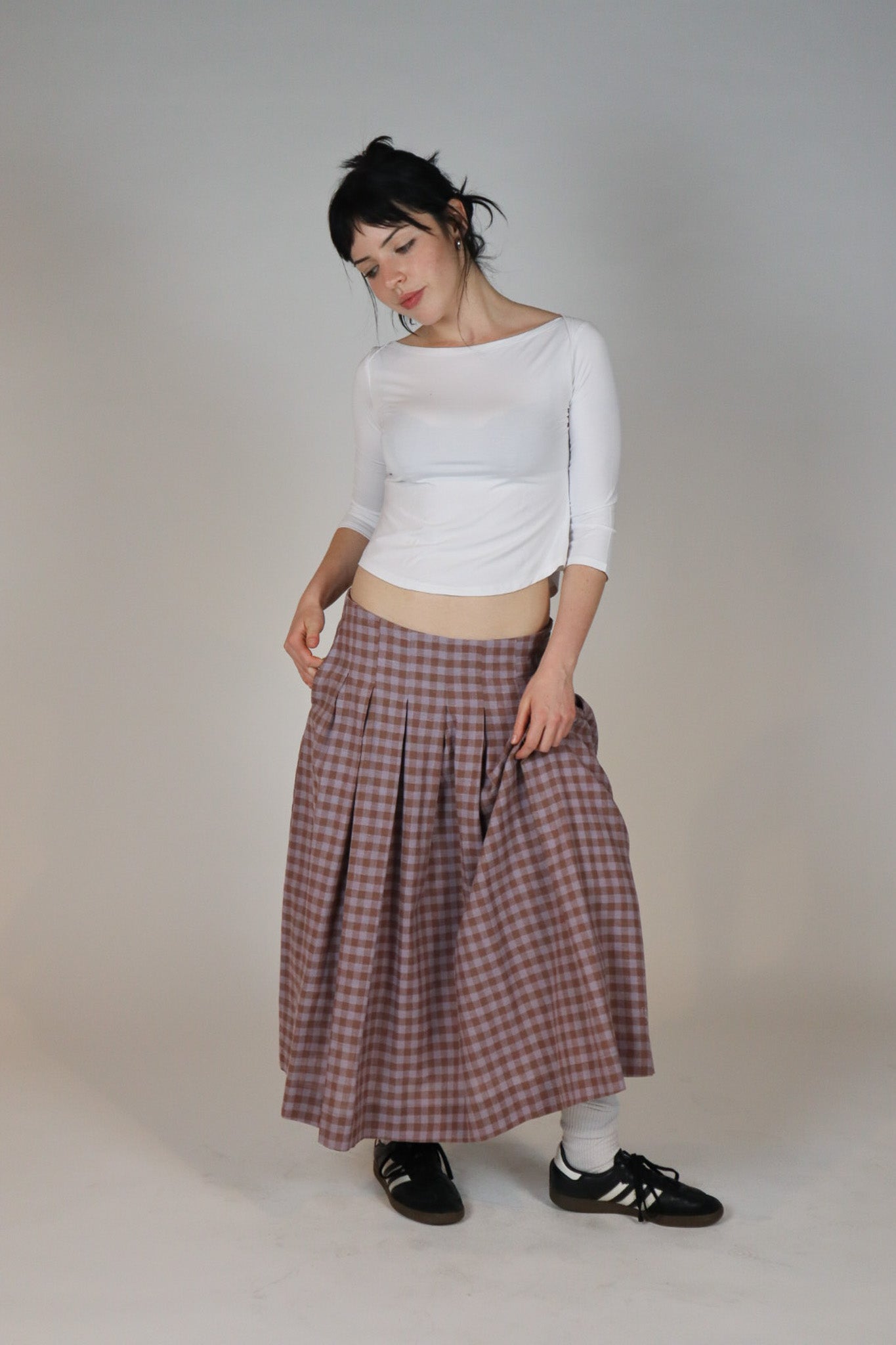 Juliette Skirt- Lilac / Choc