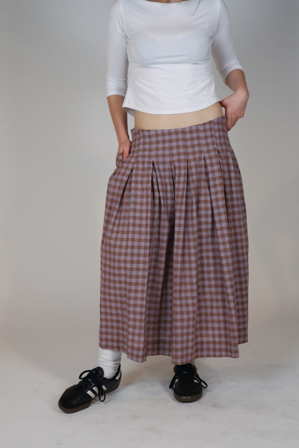 Juliette Skirt- Lilac / Choc