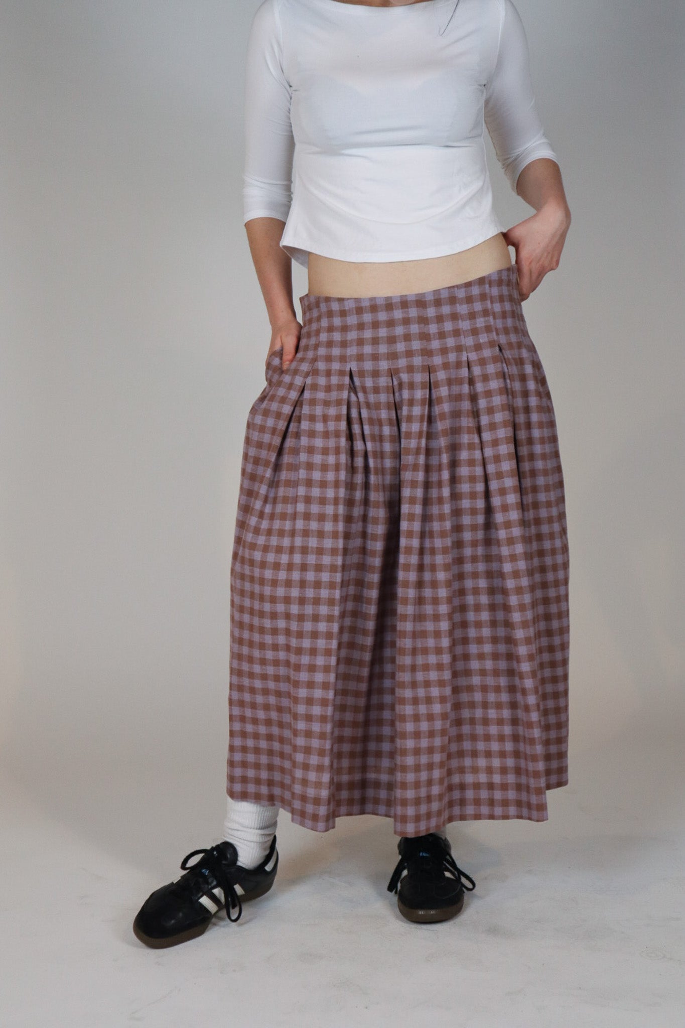 Juliette Skirt- Lilac / Choc