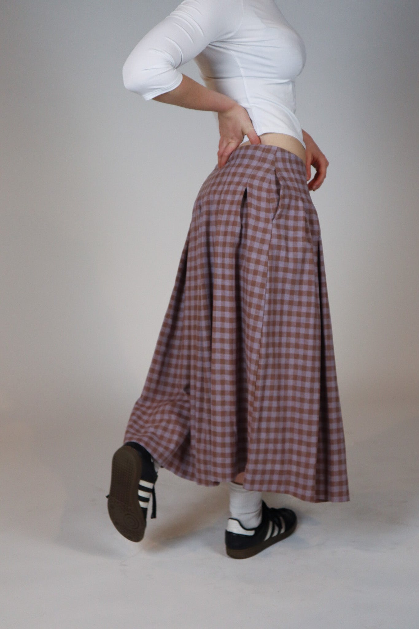 Juliette Skirt- Lilac / Choc