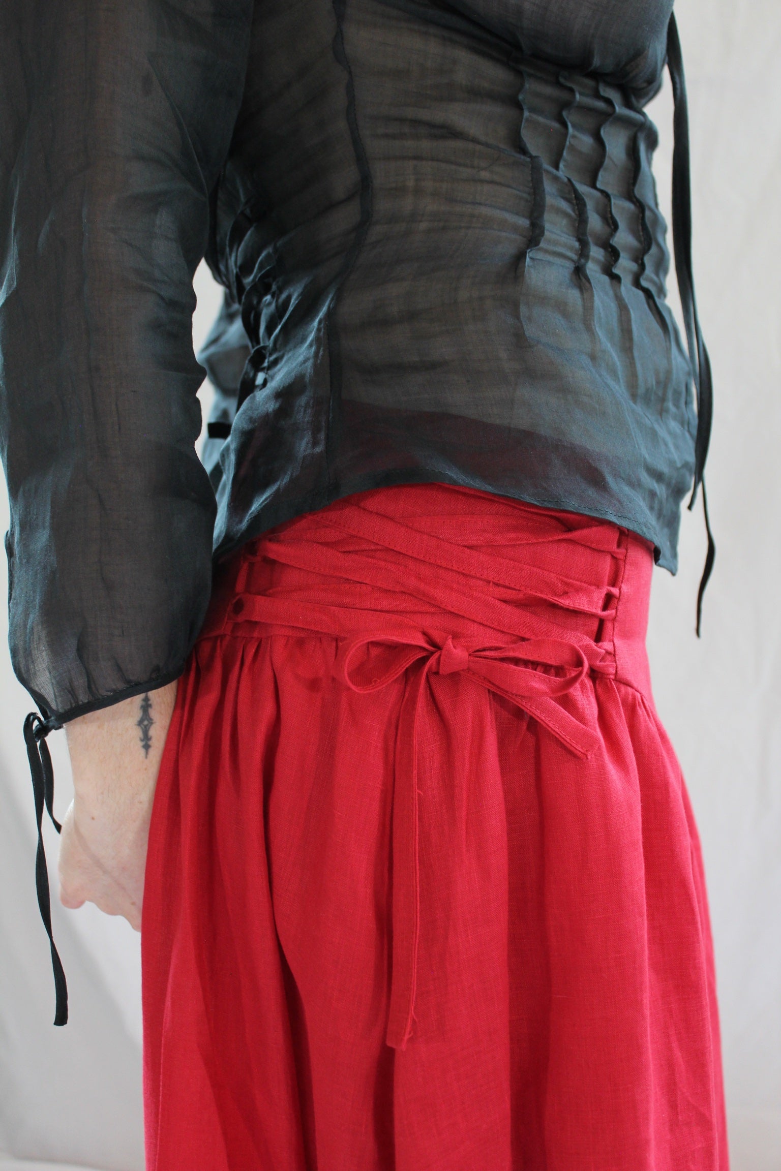 Frances Skirt- Red image 2
