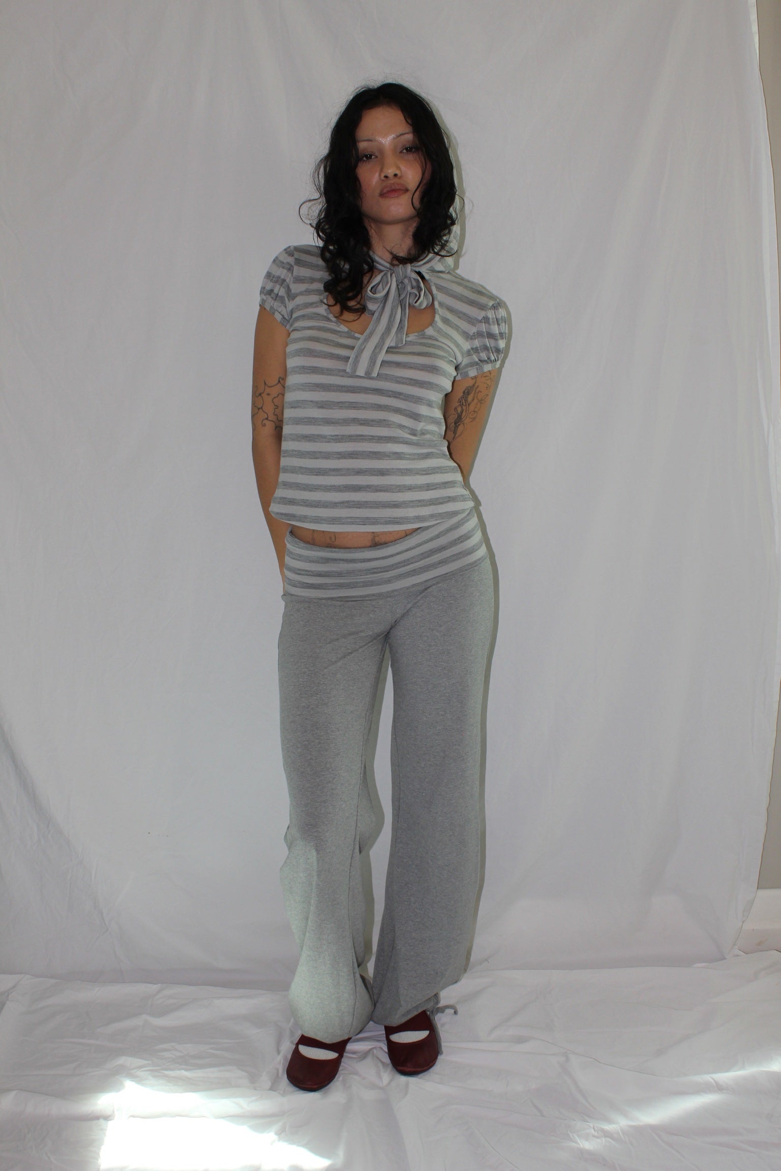 Billie Foldover Pants -Grey image 0