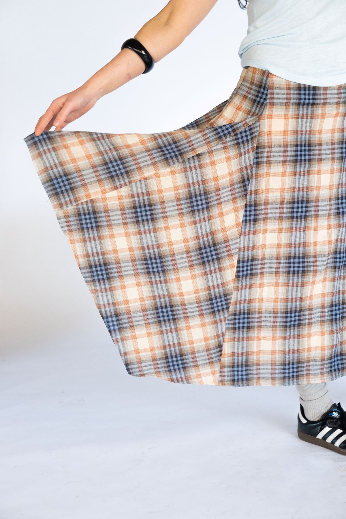 Enya Wrap Skirt- Multi Plaid