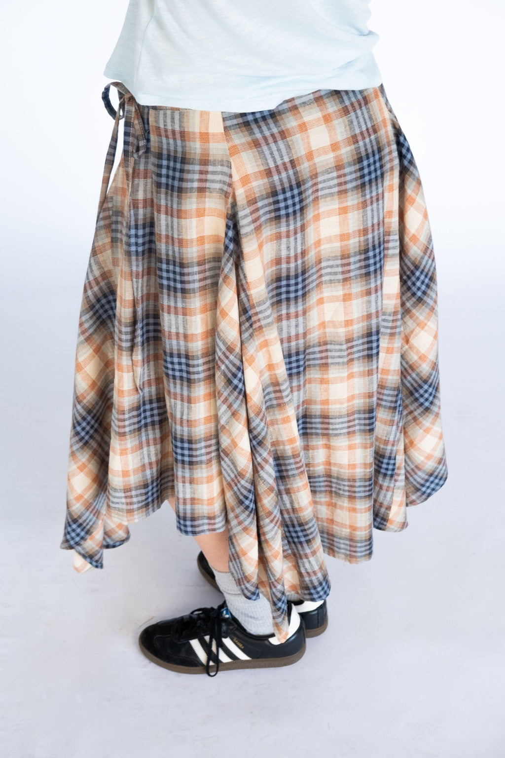 Enya Wrap Skirt- Multi Plaid