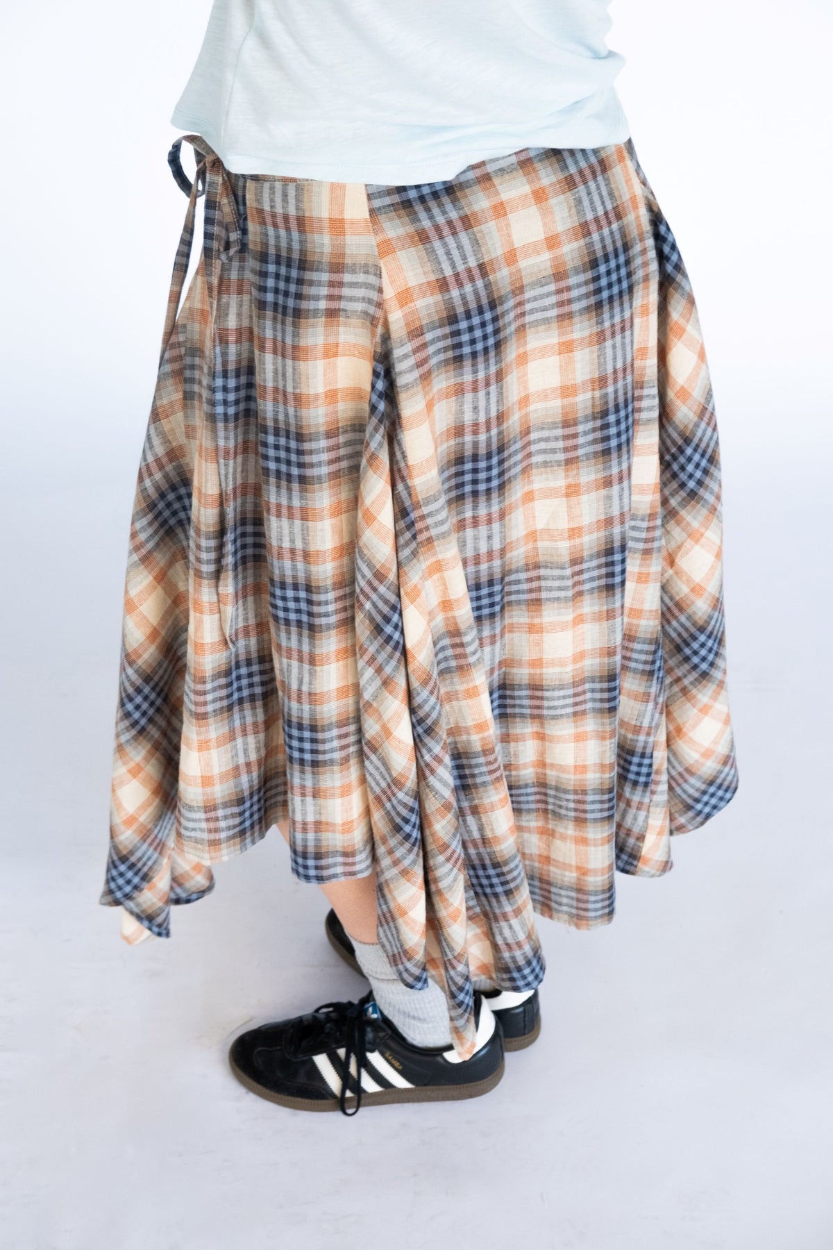 Enya Wrap Skirt- Multi Plaid