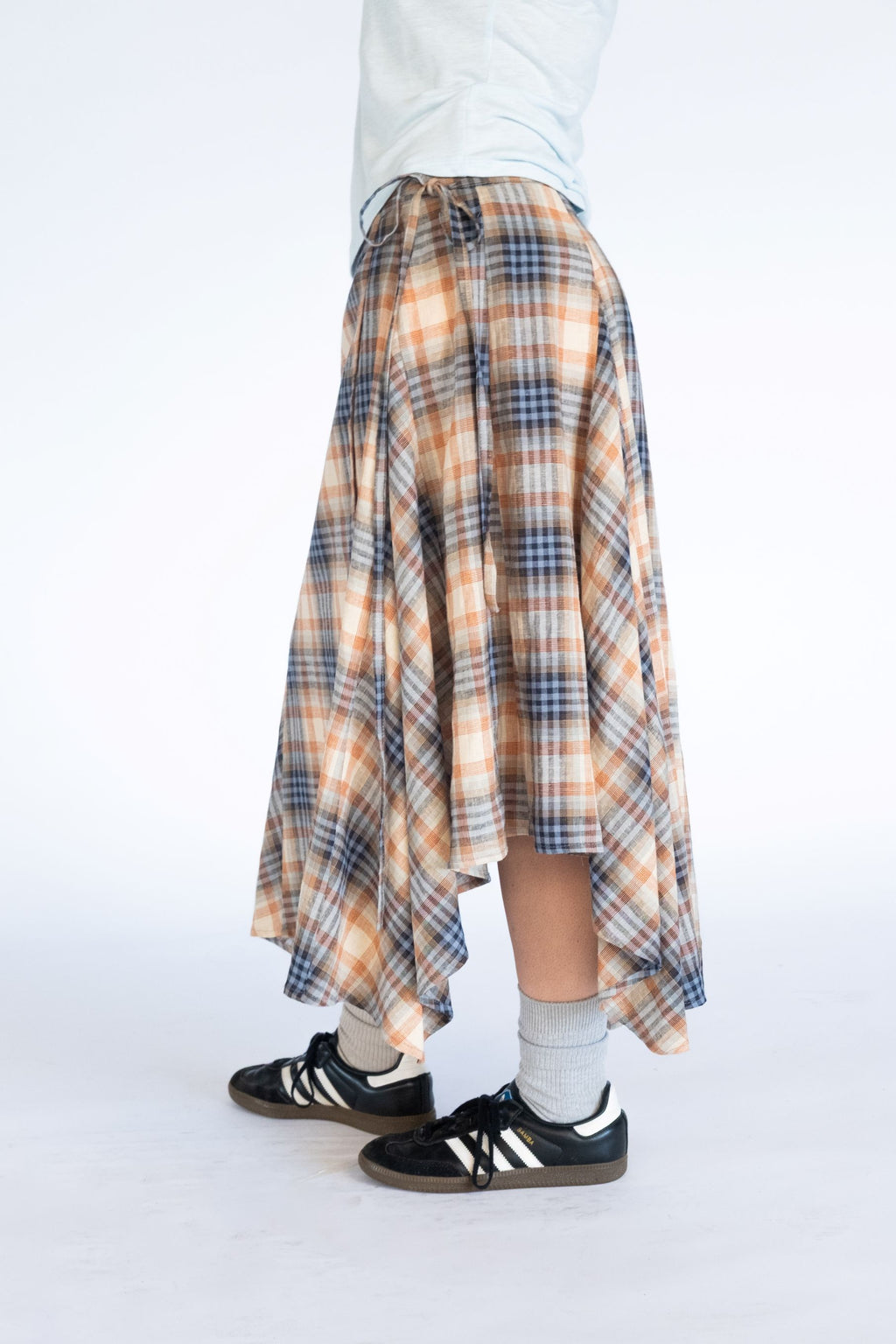 Enya Wrap Skirt- Multi Plaid