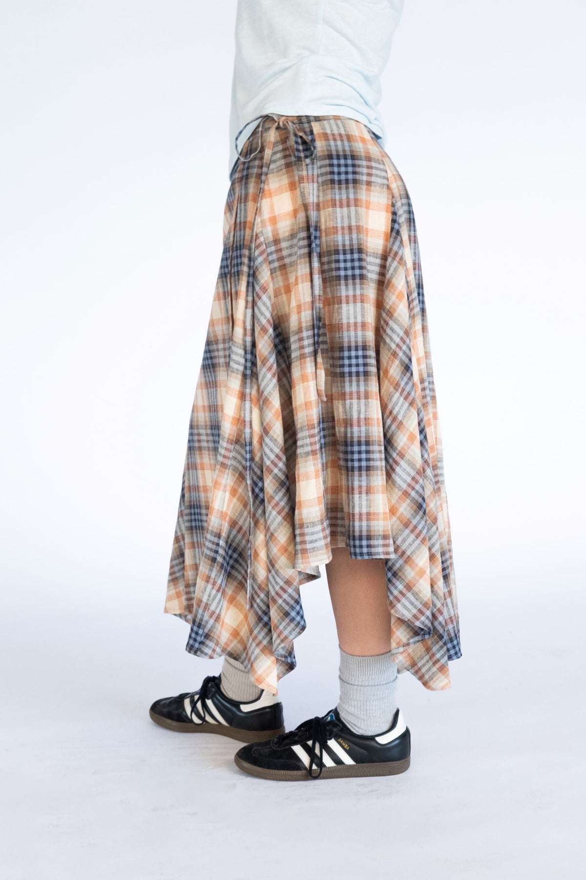 Enya Wrap Skirt- Multi Plaid