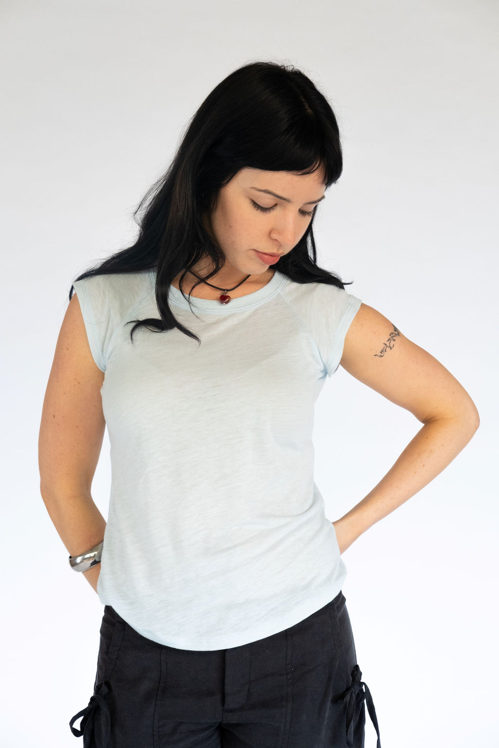 Mon Raglan Tee- Sky